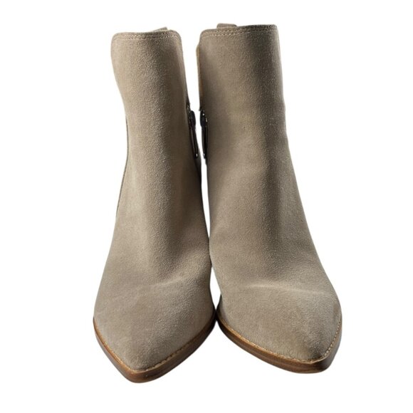 Nine West Birds Tan Suede Upper Ankle Bootie Western Pointed Toe Size 9.5 M - Picture 2 of 16